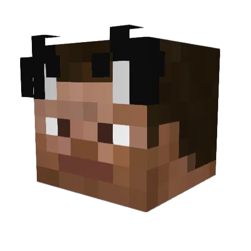 vk8a Minecraft avatar head, 3D render