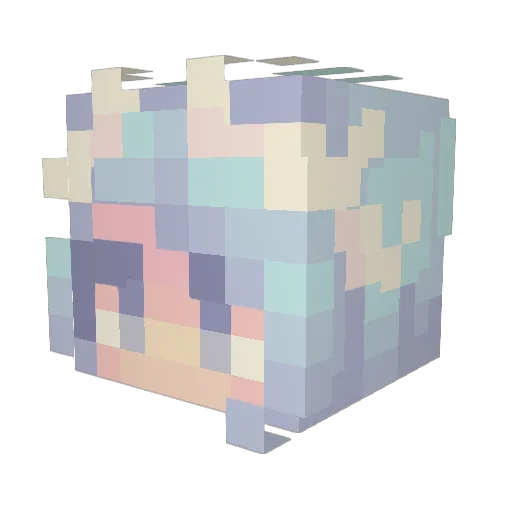 vkhere Minecraft avatar head, 3D render