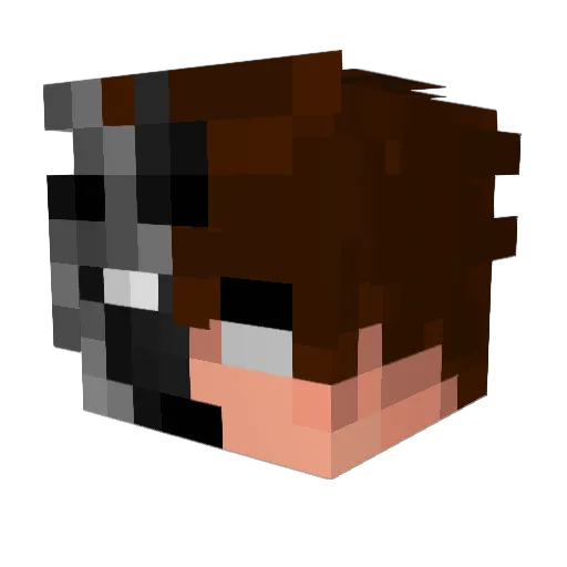 vkiepl Minecraft avatar head, 3D render