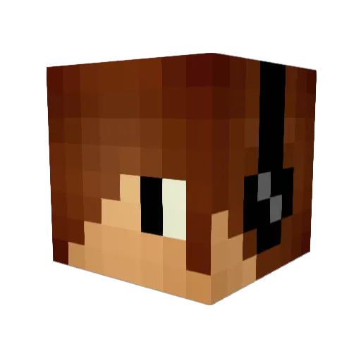 vkof Minecraft avatar head, 3D render