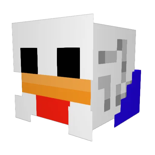 vkryptz Minecraft avatar head, 3D render