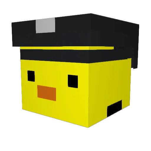 vkschild Minecraft avatar head, 3D render