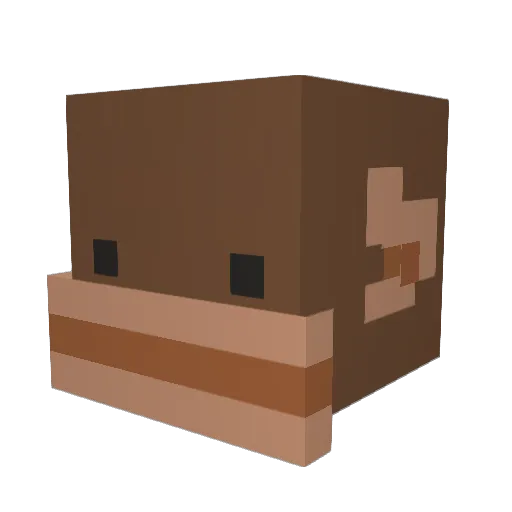 vksghzl Minecraft avatar head, 3D render
