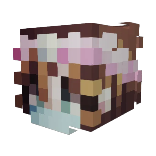 vkvtiie Minecraft avatar head, 3D render