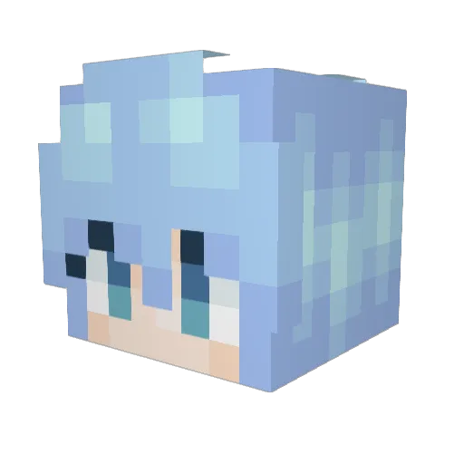 vkwa Minecraft avatar head, 3D render