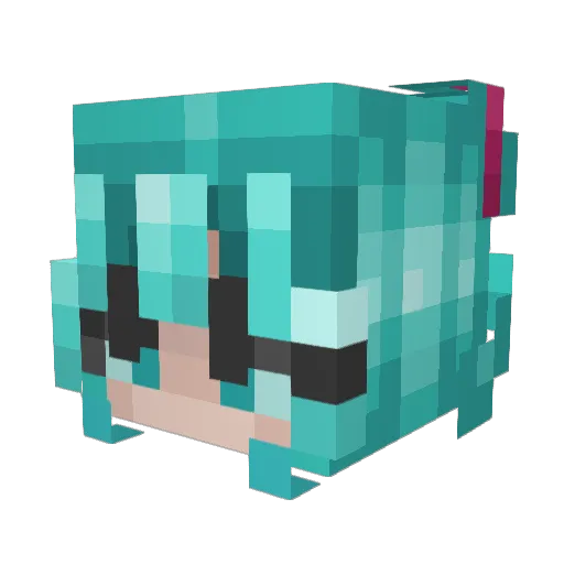 vlaah Minecraft avatar head, 3D render