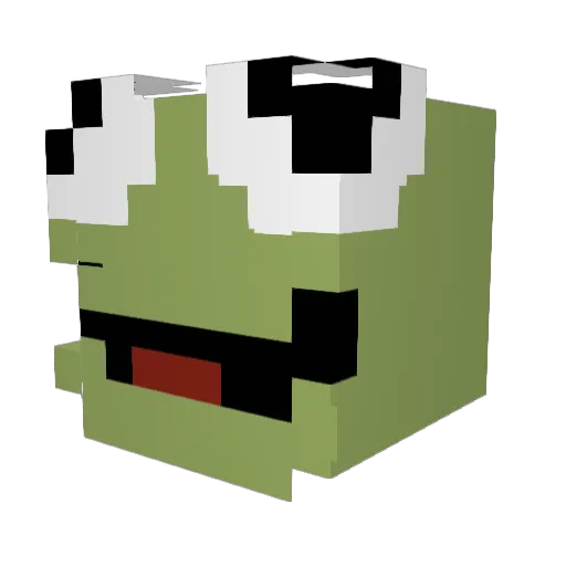 vlad2053 Minecraft avatar head, 3D render