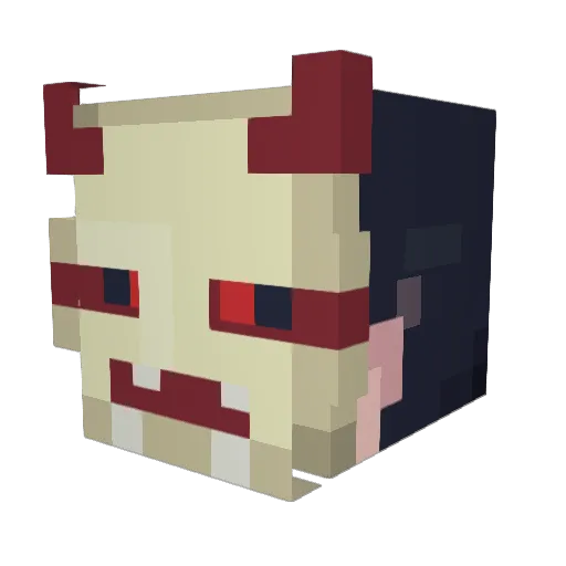 vladdemort Minecraft avatar head, 3D render