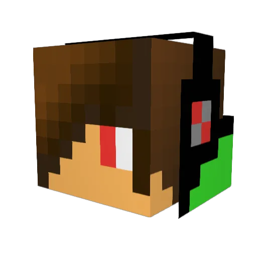 vlaka1 Minecraft avatar head, 3D render