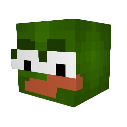 vlazna Minecraft avatar head, 3D render