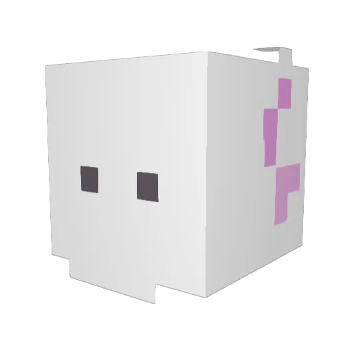 vlbxs Minecraft avatar head, 3D render
