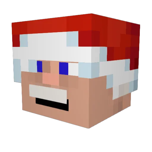 vlc_nicegen_mmd Minecraft avatar head, 3D render