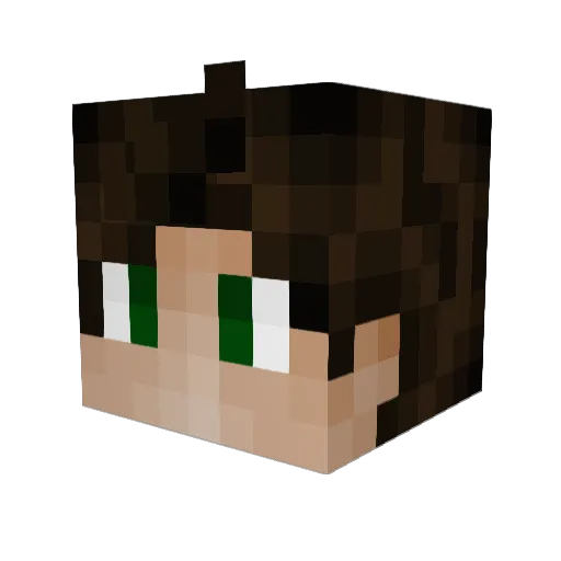 vldf Minecraft avatar head, 3D render