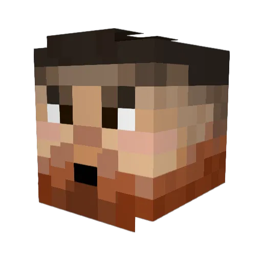 vldfigg Minecraft avatar head, 3D render