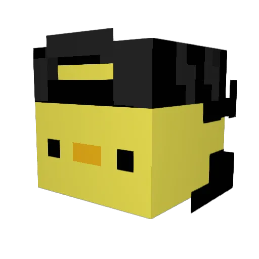 vlixex Minecraft avatar head, 3D render