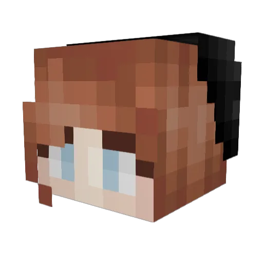 vljax Minecraft avatar head, 3D render