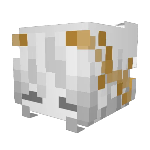vloatware Minecraft avatar head, 3D render