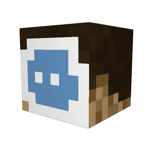 vlotmot Minecraft avatar head, 3D render