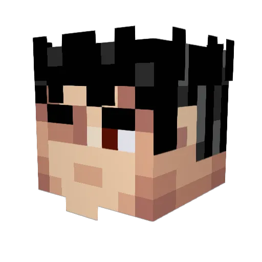 vloysv Minecraft avatar head, 3D render