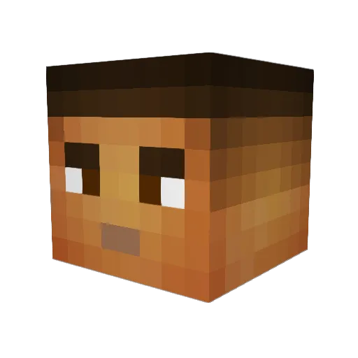 vlrqs Minecraft avatar head, 3D render