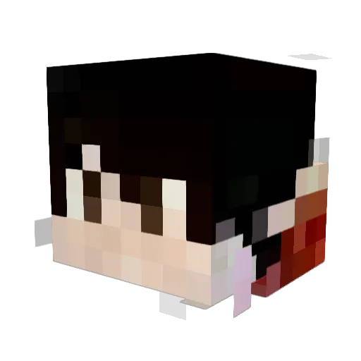 vlrutra Minecraft avatar head, 3D render