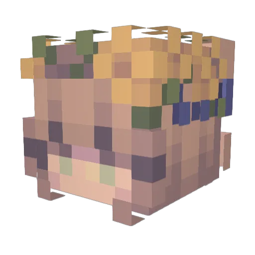 vlta123 Minecraft avatar head, 3D render