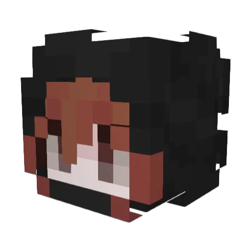 vlxc Minecraft avatar head, 3D render