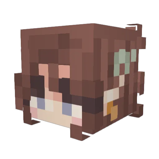 vlzaxo Minecraft avatar head, 3D render