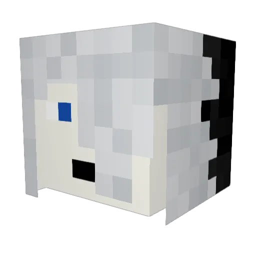 vm1243 Minecraft avatar head, 3D render