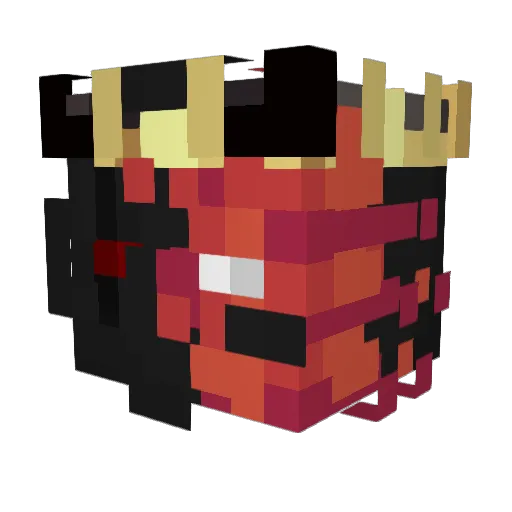 vmcx Minecraft avatar head, 3D render