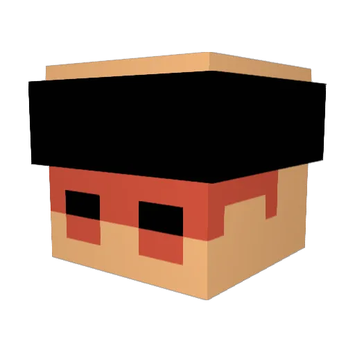 vmeesv Minecraft avatar head, 3D render