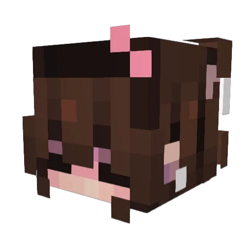 vmin Minecraft avatar head, 3D render