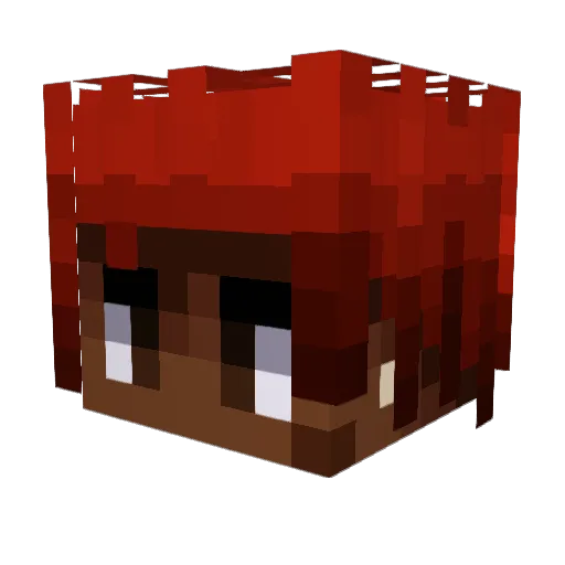 vmq Minecraft avatar head, 3D render