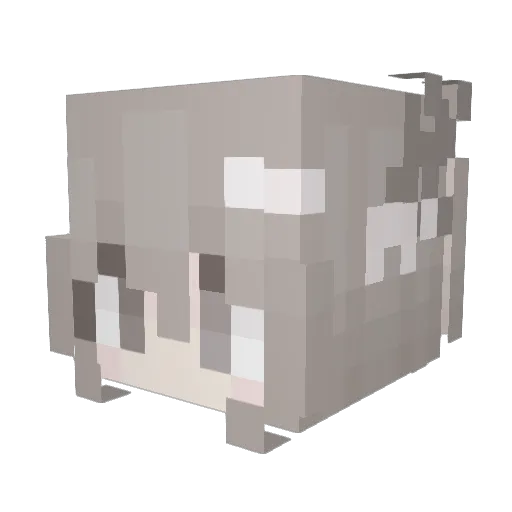 vmvi Minecraft avatar head, 3D render