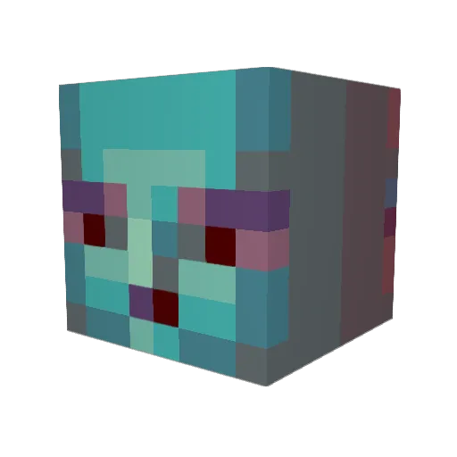 vmwr Minecraft avatar head, 3D render