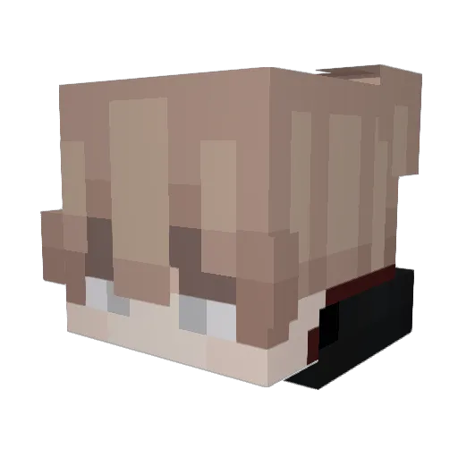 vnban Minecraft avatar head, 3D render