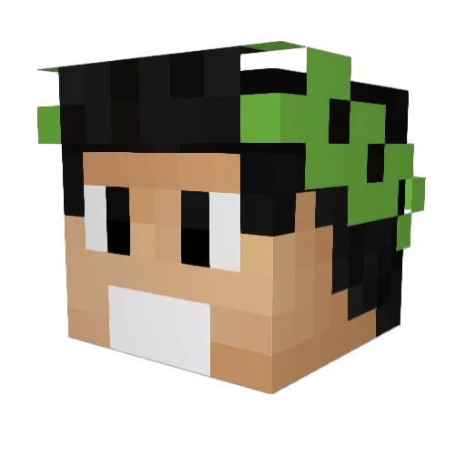 vnccs13 Minecraft avatar head, 3D render