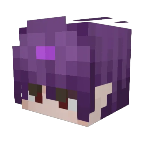 vncessa Minecraft avatar head, 3D render