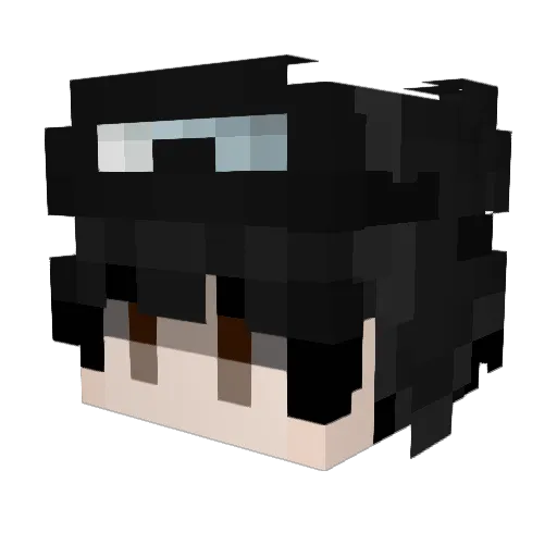 vndb Minecraft avatar head, 3D render
