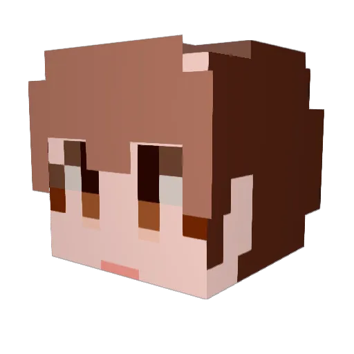 vndrud Minecraft avatar head, 3D render