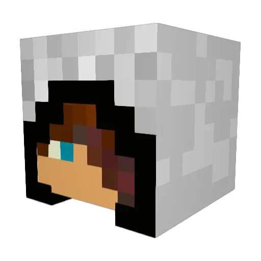 vnincnent Minecraft avatar head, 3D render