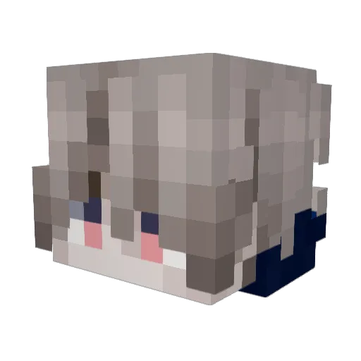 vnlk Minecraft avatar head, 3D render