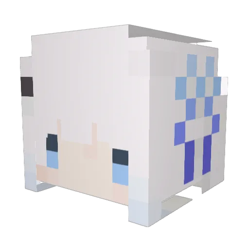 vnll Minecraft avatar head, 3D render