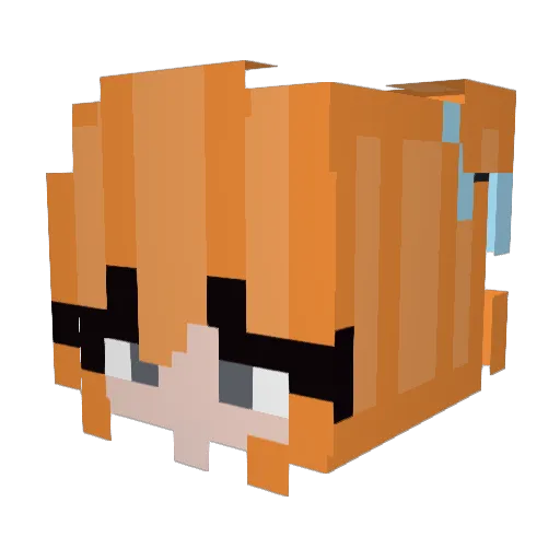 vnllace Minecraft avatar head, 3D render