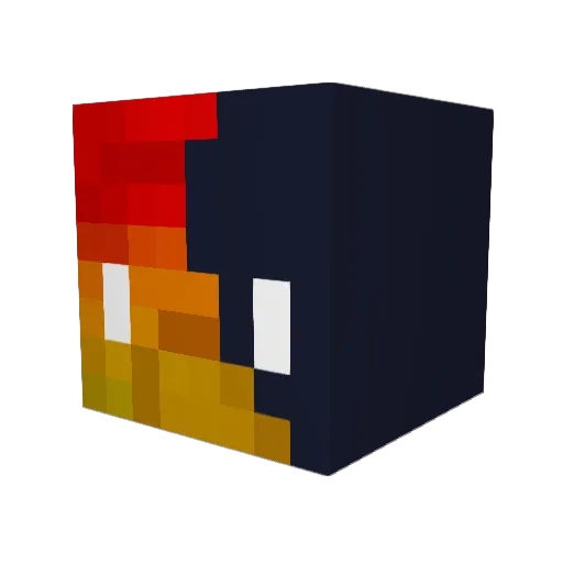 vnmm Minecraft avatar head, 3D render
