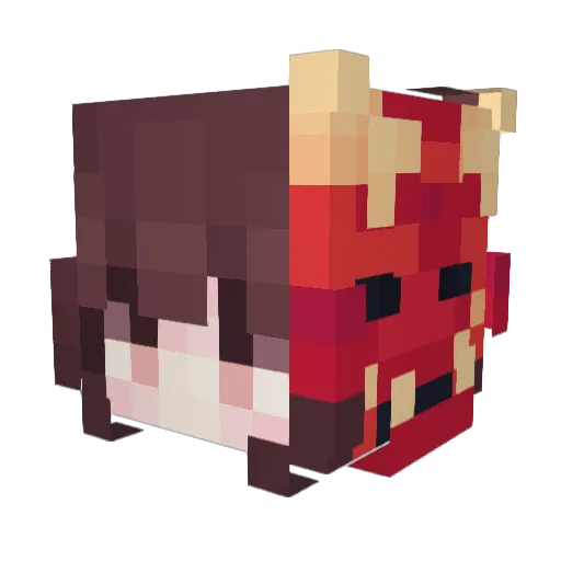 vnnpre Minecraft avatar head, 3D render