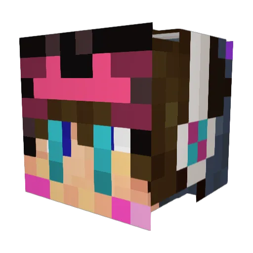 vnosuke Minecraft avatar head, 3D render