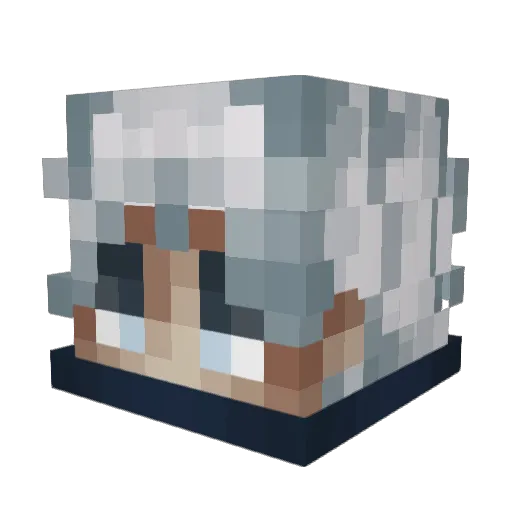 vnqe Minecraft avatar head, 3D render