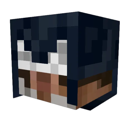 vnsrbman Minecraft avatar head, 3D render