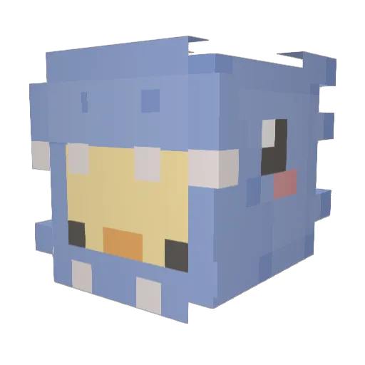 vnsso Minecraft avatar head, 3D render